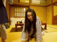 Slender Japanese girl with long hair pleasures a lucky man with her wet tight pussy [HMHI-229]