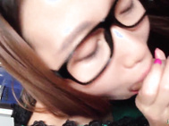 Alina Lu - young hot chinese chick stockings giving a fantastic blowjob