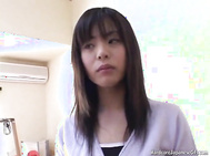 Japanese babe sucks cock in naughty POV scene