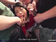 Japanese brunette, Aimi Nagano got fucked in the bus, uncensored