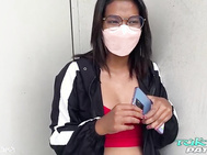 Hot chubby Thai babe in glasses fucks hung white man in Bangkok