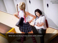 Waifu Academy | Horny 18yo Teen Stepdaughter Sucks a Big Cock In The Locker While Watching Her Slutty MILF Stepmom Getting Her Pussy Eaten | My sexiest gameplay moments | Part #1