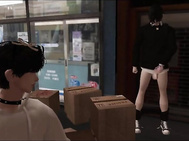 Young skinny asian femboy offers his tight and wet pussyass to stranger student in public | 3D Yaoi Porn