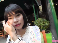 Thai girl has her hairy pussy filled with cum