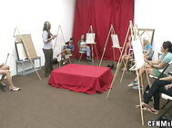 This week we set up some cameras and our own studs inside an adult art class.