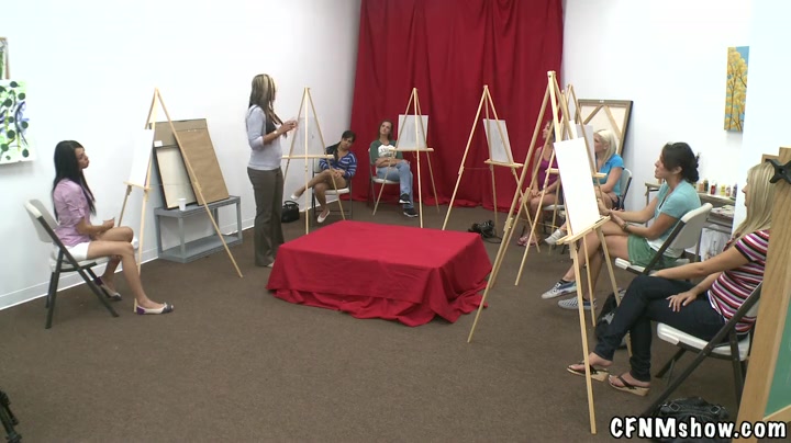 This week we set up some cameras and our own studs inside an adult art class.
