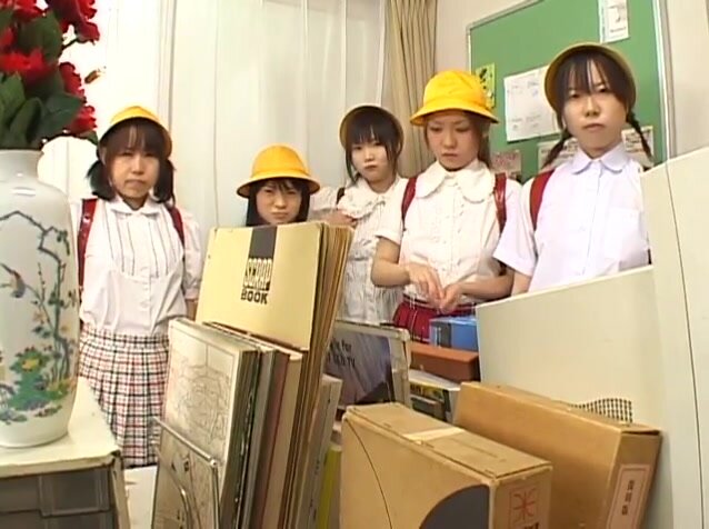 Mischievous Japanese schoolgirls arrange outstanding anal plug.