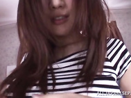 Lustful Japanese babe with amazing tits is in for a nasty show, having a hot male fisting her hairy milf pussy and licking those massive melons in advance to a mind blowing hardcore fuck.