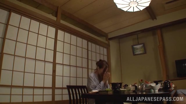 Sugary Japanese milf with awesome boobs gets fingered.