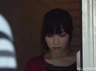 Busty JP milf in tight swimsuit Sayuki Kanno gets squeezed and fingered.
