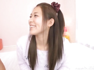 Very sexy teen girl Ruzumu Ishida gets kissed and fucked from behind.