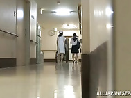 Naughty schoolgirl in hospital headfucking.