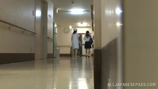 Naughty schoolgirl in hospital headfucking.