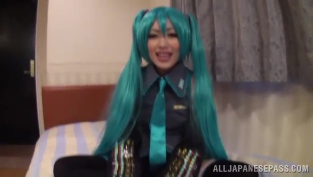 Horny Asian girl arranges a cosplay sex action gets banged by a group of guys - Japanese Cosplay.