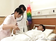 Sexy Tokyo nurses fuck excited guy extremely hard.