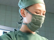 Things get hot in the hospital when doctor Ai Sayama shows her ass.
