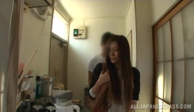 Gagged and tied up sex model Yuna Shiina enjoys hardcore rear fuck.