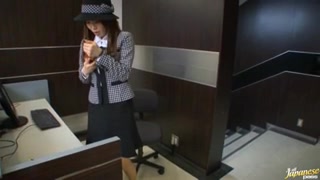 Kotone Amamiya is a hot Asian MILF in an office suit.