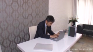 Lusty office lady has a good fuck.