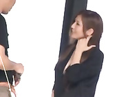 Yuna Shiina hot milf in sexy lingerie enjoying cock sucking.