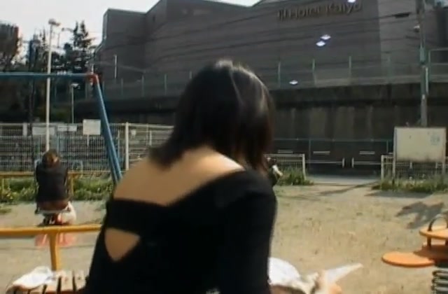 Kinky and cute Asian chick is masturbating in public.