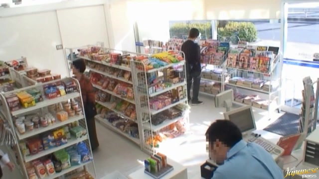 Yuma Asami Hot Asian doll has sex in a shop.